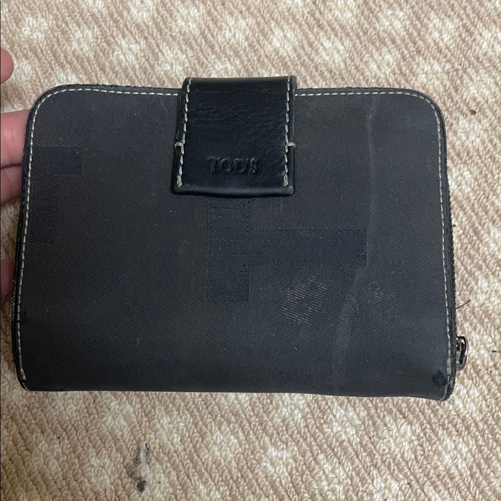 Tod’s canvas and leather lined wallet